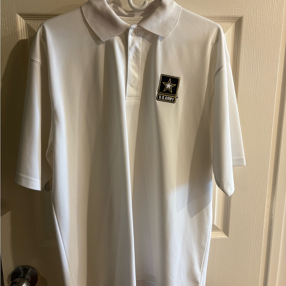 U.S. Army White Polo Shirt
